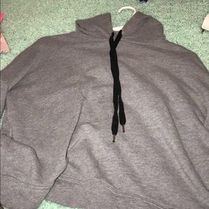 cropped long sleeve hoodie